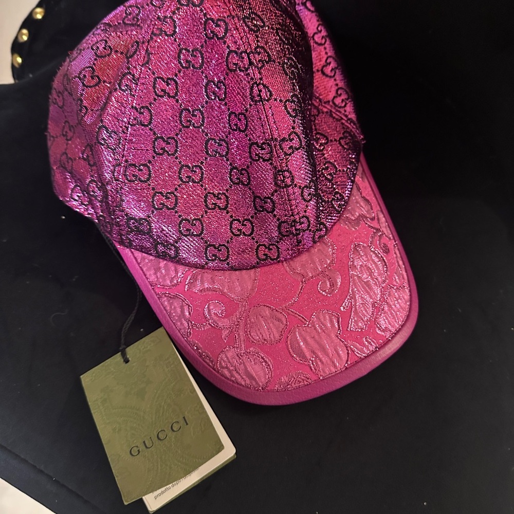 Gucci Pink GG Monogram Women's Hat - Picture 4 of 11